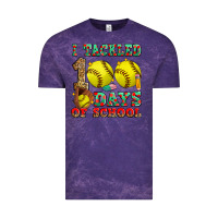 Cloud Purple i tackled 100 days of school softball Vintage Tee - Zillion Design Studio