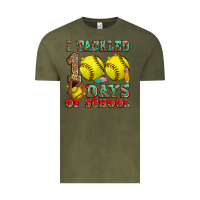 Vintage Olive i tackled 100 days of school softball Vintage Tee - Zillion Design Studio