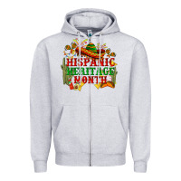 Heather Grey national hispanic heritage month Zipper Hoodie - BundleAndBundleShop