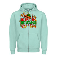 Seafoam national hispanic heritage month Zipper Hoodie - BundleAndBundleShop