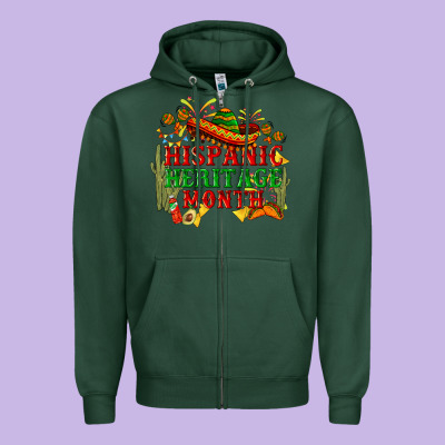 National Hispanic Heritage Month Zipper Hoodie Designed By Bundleandbundleshop