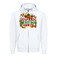 White national hispanic heritage month Zipper Hoodie - BundleAndBundleShop