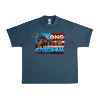 Midnight Navy Long live freedom 4th of july Urban Heavy Tee - Neo Western
