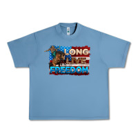 Pebble Blue Long live freedom 4th of july Urban Heavy Tee - Neo Western