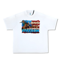White Long live freedom 4th of july Urban Heavy Tee - Neo Western