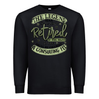 Black the legend has officially retired Premium Sweatshirt - MaliasSmallBusiness