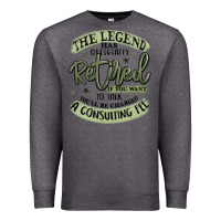 Charcoal Heather the legend has officially retired Premium Sweatshirt - MaliasSmallBusiness