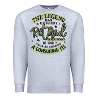 Heather Grey the legend has officially retired Premium Sweatshirt - MaliasSmallBusiness