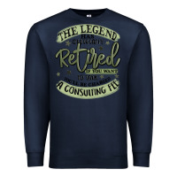 Navy the legend has officially retired Premium Sweatshirt - MaliasSmallBusiness