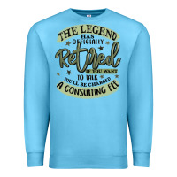 Ocean Blue the legend has officially retired Premium Sweatshirt - MaliasSmallBusiness