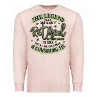 Pale Pink the legend has officially retired Premium Sweatshirt - MaliasSmallBusiness