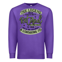 Purple the legend has officially retired Premium Sweatshirt - MaliasSmallBusiness