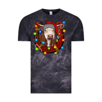 Cloud Black christmas horseshoe with hereford cow Vintage Tee - RanaPortraitStore