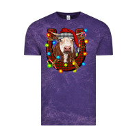 Cloud Purple christmas horseshoe with hereford cow Vintage Tee - RanaPortraitStore