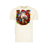 Vintage Arctic christmas horseshoe with hereford cow Vintage Tee - RanaPortraitStore
