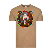 Vintage Coffee christmas horseshoe with hereford cow Vintage Tee - RanaPortraitStore