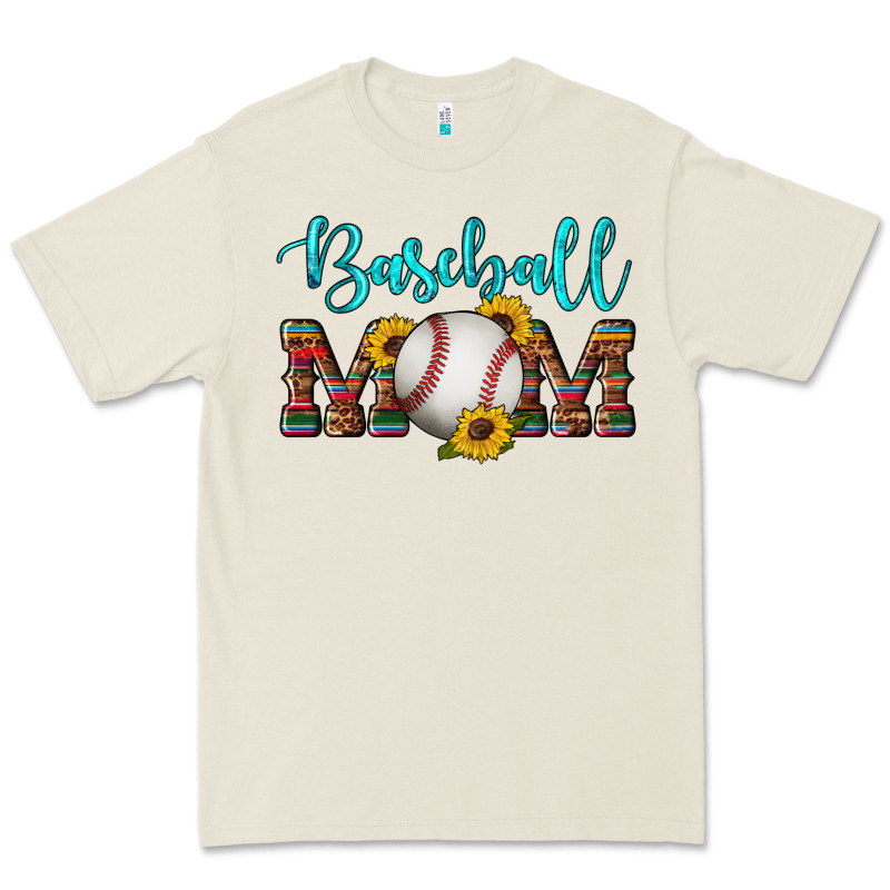 Western Leopard Serape Wooden Sunflowers  Turquoise Glitter Mom Baseba Premium Tee by Artiststas | Teevron