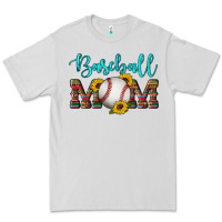 Dove Grey western leopard serape wooden sunflowers  turquoise glitter mom baseba Premium Tee - Artiststas
