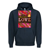 Navy all you need is love Zipper Hoodie - AdoDesignShop