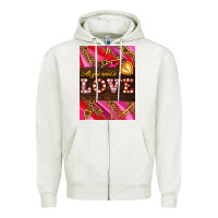 Oatmeal Heather all you need is love Zipper Hoodie - AdoDesignShop