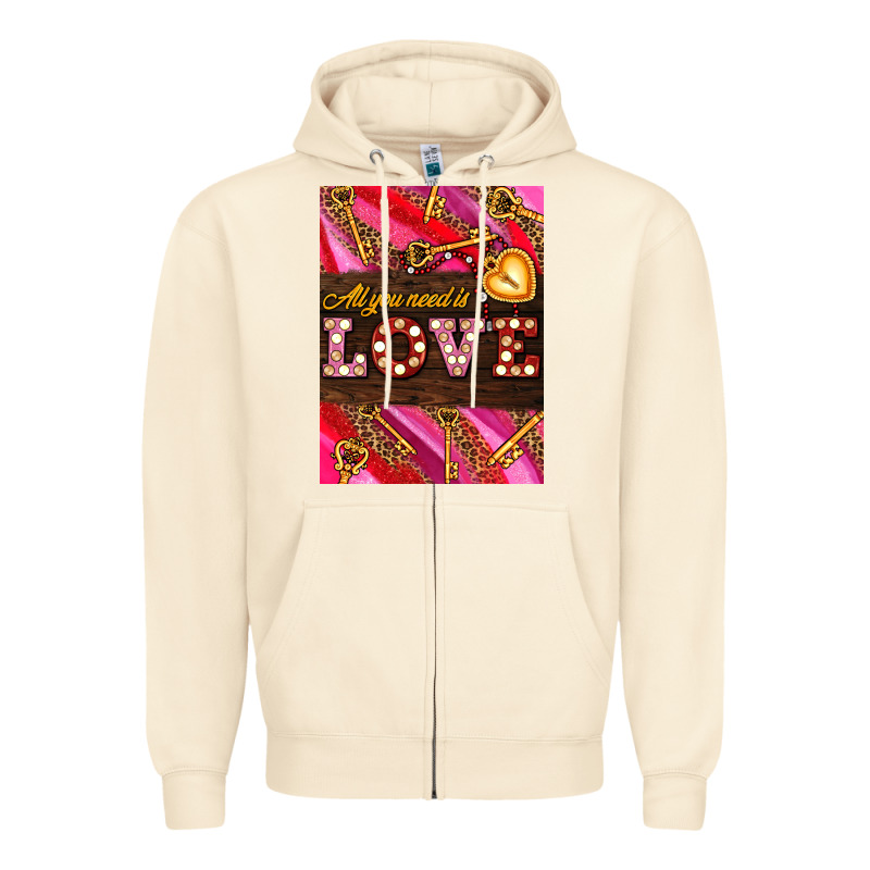 All You Need Is Love Zipper Hoodie by AdoDesignShop | Teevron