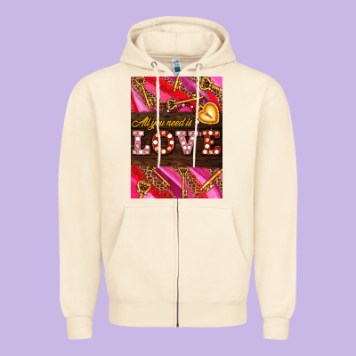 All You Need Is Love Zipper Hoodie Designed By Adodesignshop
