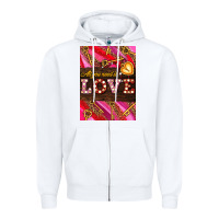 White all you need is love Zipper Hoodie - AdoDesignShop