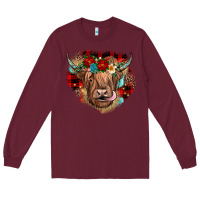 Burgundy christmas cow gemstone Long Sleeve Tee - JahusDesignShop
