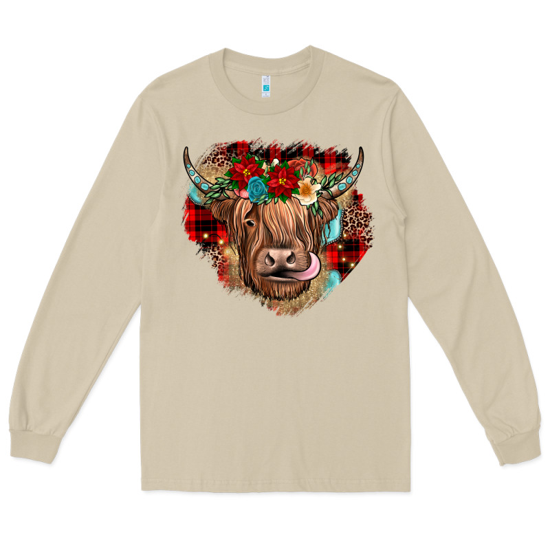 Christmas Cow Gemstone Long Sleeve Tee by JahusDesignShop | Teevron