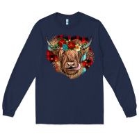 Navy christmas cow gemstone Long Sleeve Tee - JahusDesignShop