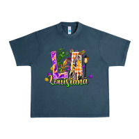 Midnight Navy louisiana la mardi gras Urban Heavy Tee - FaDigitalArtStudio