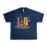 Navy louisiana la mardi gras Urban Heavy Tee - FaDigitalArtStudio