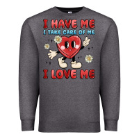 Charcoal Heather i have me i take care of me i love me Premium Sweatshirt - MaliasSmallBusiness
