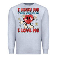Heather Grey i have me i take care of me i love me Premium Sweatshirt - MaliasSmallBusiness