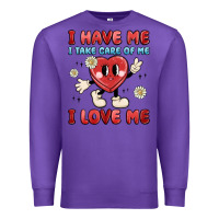 Purple i have me i take care of me i love me Premium Sweatshirt - MaliasSmallBusiness