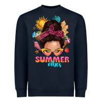 Navy summer vibes messy bun tbw Heavyweight Sweatshirt - texasbilliewilder