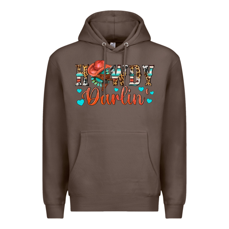 Western Howdy Darlin Premium Hoodie by BundleAndBundleShop | Teevron