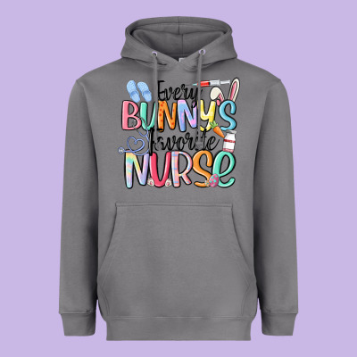 Every Bunny's Favorite Nurse Heavyweight Hoodie Designed By Maliassmallbusiness