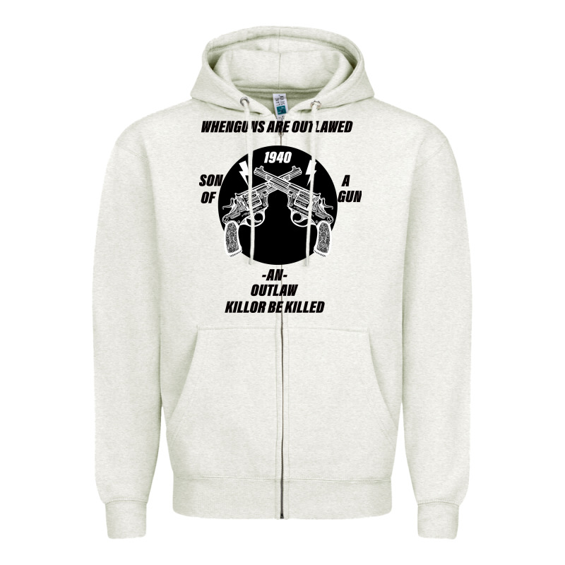Guns - When Guns Are Outlawed I'll Be Outlaw Zipper Hoodie by Bettercallsaul | Teevron