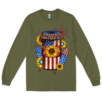 Army Green 4th of july coffee cup Long Sleeve Tee - JahusDesignShop