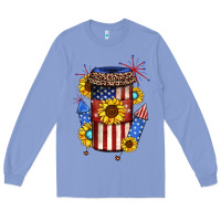 Colony Blue 4th of july coffee cup Long Sleeve Tee - JahusDesignShop