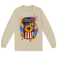 Mushroom 4th of july coffee cup Long Sleeve Tee - JahusDesignShop
