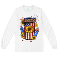 White 4th of july coffee cup Long Sleeve Tee - JahusDesignShop