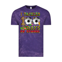 Cloud Purple i tackled 100 days of school soccer Vintage Tee - Zillion Design Studio