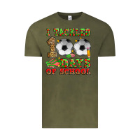 Vintage Olive i tackled 100 days of school soccer Vintage Tee - Zillion Design Studio