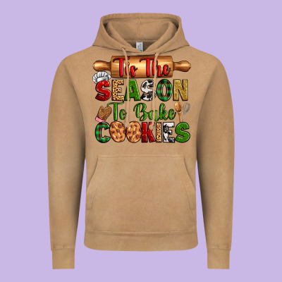 Tis The Season To Bake Cookies Vintage Hoodie Designed By Zillion Design Studio