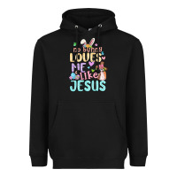 Black no bunny loves me like jesus Heavyweight Hoodie - MaliasSmallBusiness