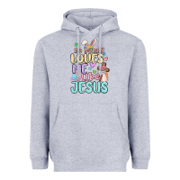 Heather Grey no bunny loves me like jesus Heavyweight Hoodie - MaliasSmallBusiness