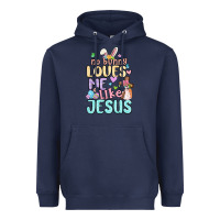 Navy no bunny loves me like jesus Heavyweight Hoodie - MaliasSmallBusiness