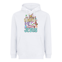 White no bunny loves me like jesus Heavyweight Hoodie - MaliasSmallBusiness